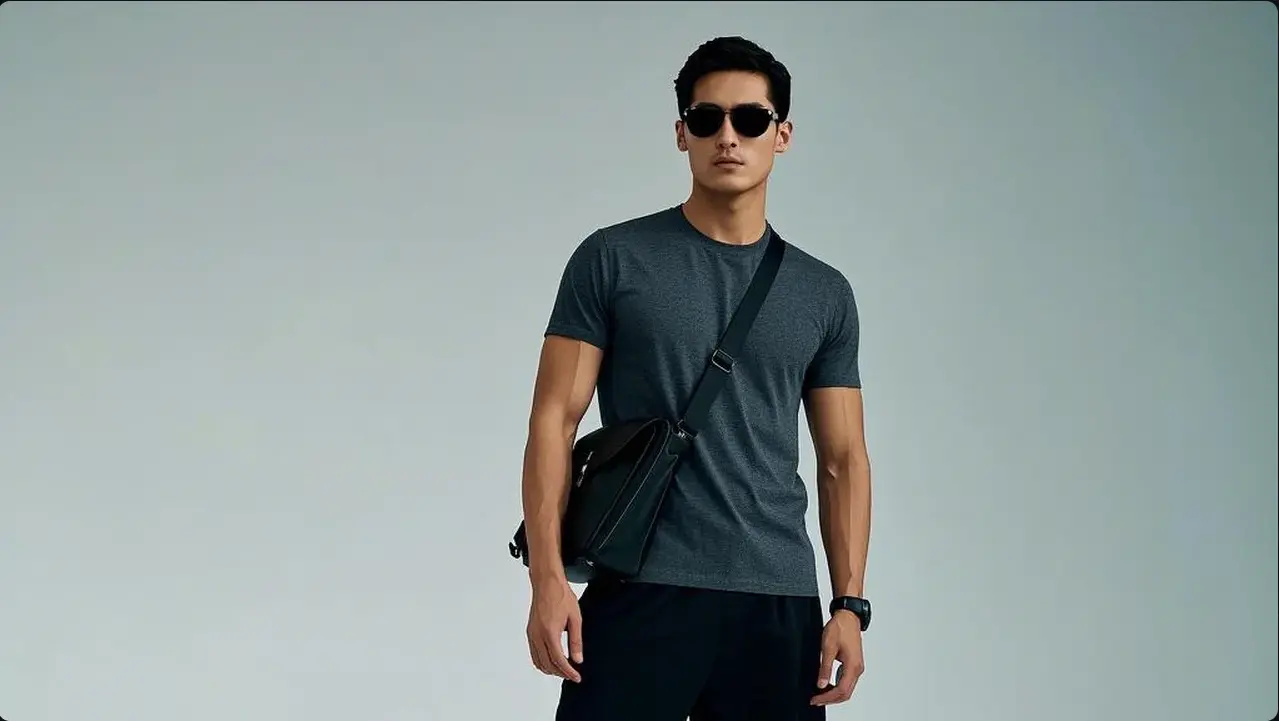 Thêm phụ kiện phù hợp để outfit áo thun nam quần short thể thao thêm phần ấn tượng
