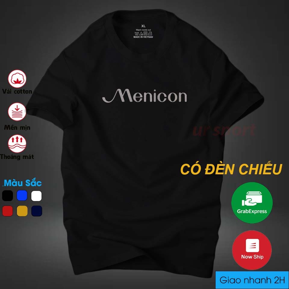 Áo thun nam Menicon phong cách thời trang lịch lãm màu đen