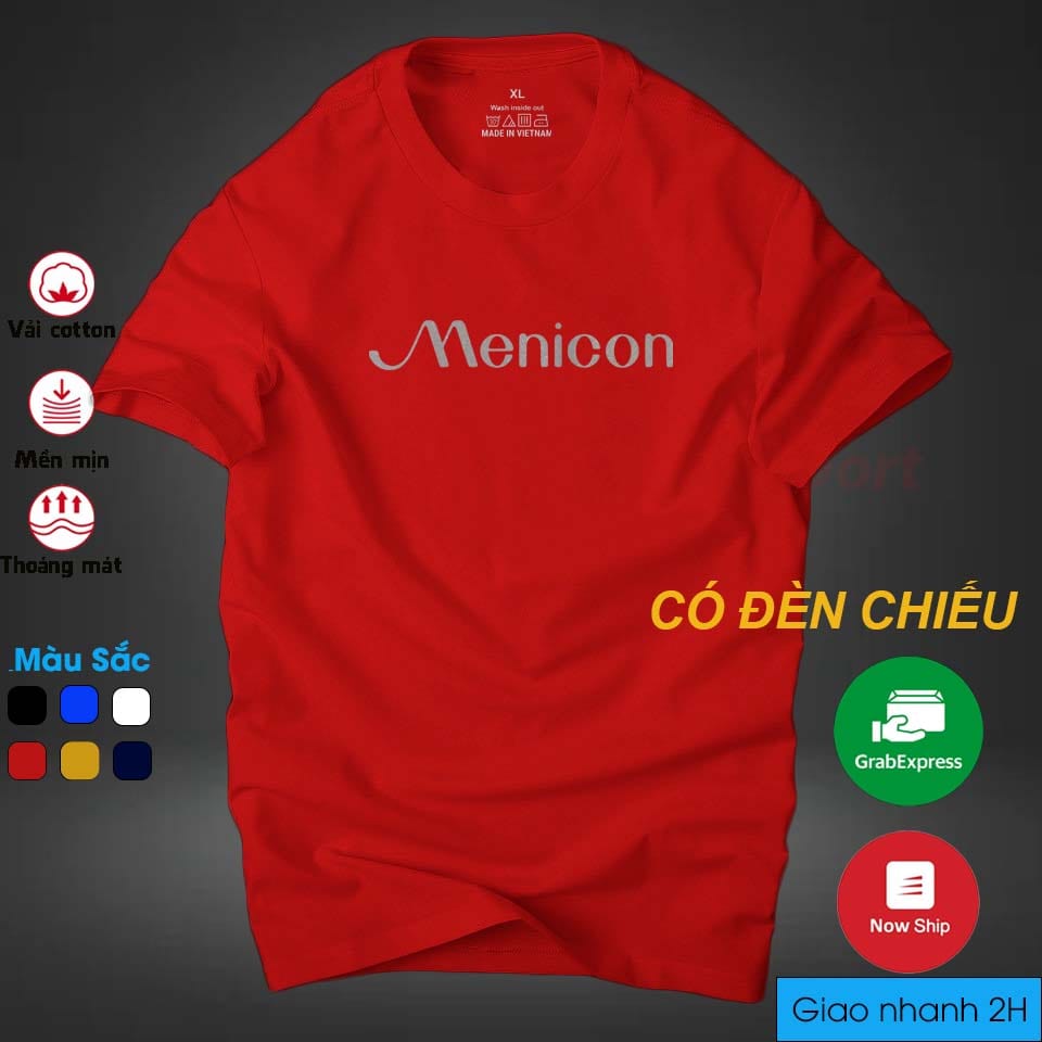 Áo thun nam Menicon phong cách thời trang lịch lãm màu đỏ đô