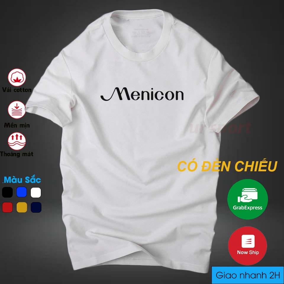 Áo thun nam Menicon phong cách thời trang lịch lãm màu trắng