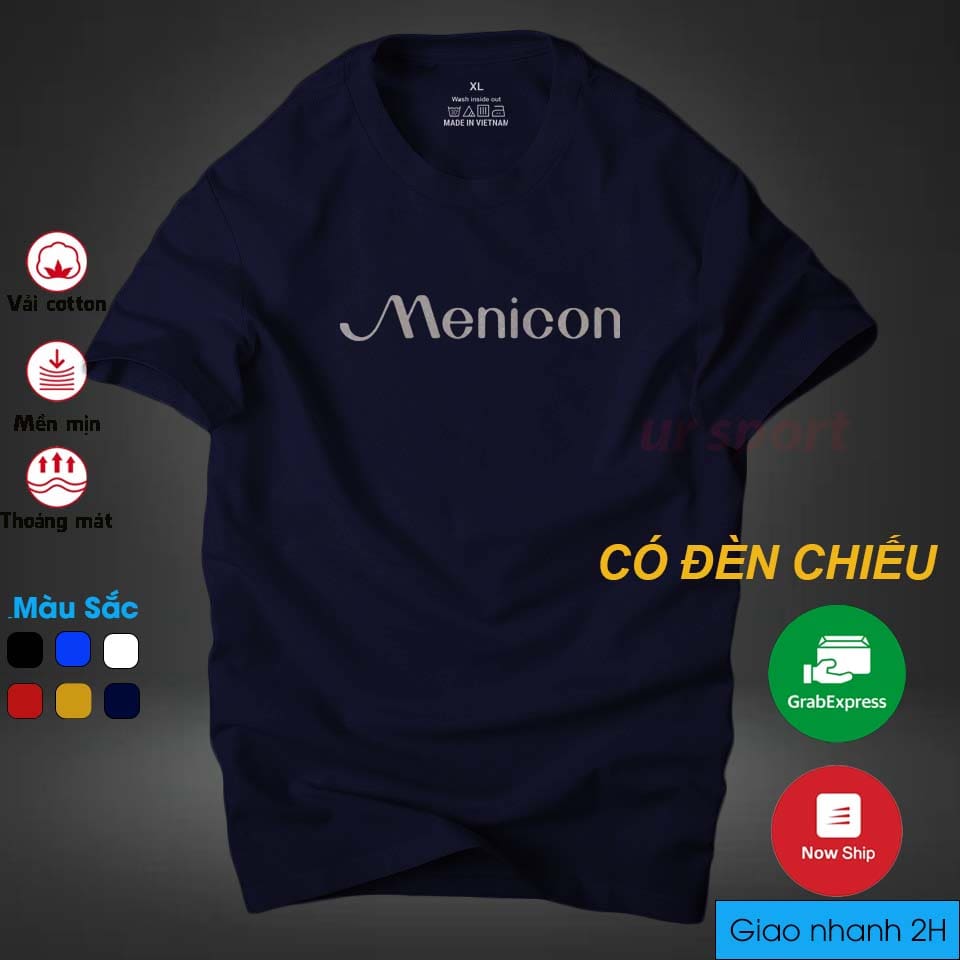 Áo thun nam Menicon phong cách thời trang lịch lãm màu xanh đen