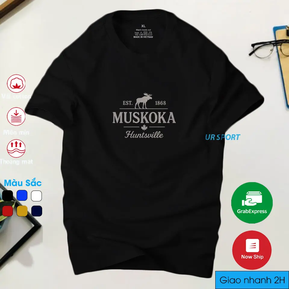 Áo thun nam Muskoka Huntsville mặt sau Áo thun nam Muskoka Huntsville mặt sau