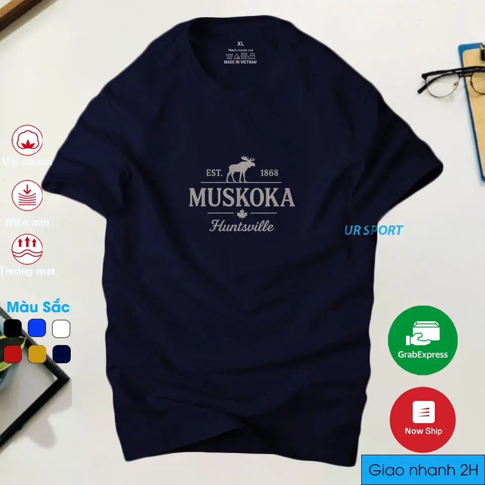Chất liệu vải áo thun Muskoka Huntsville Chất liệu vải áo thun nam Muskoka Huntsville
