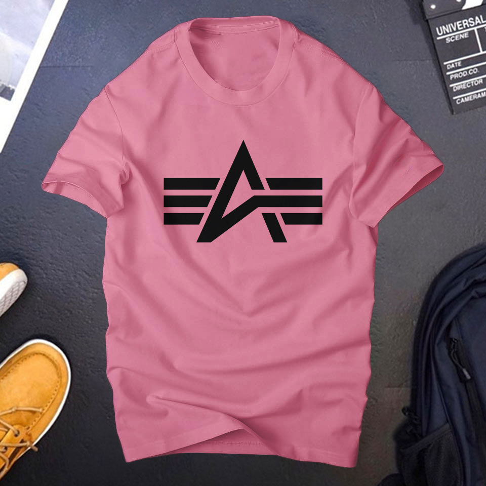   Áo phông nam Alpha phản quang 7 màu cá tính màu hồng dâu