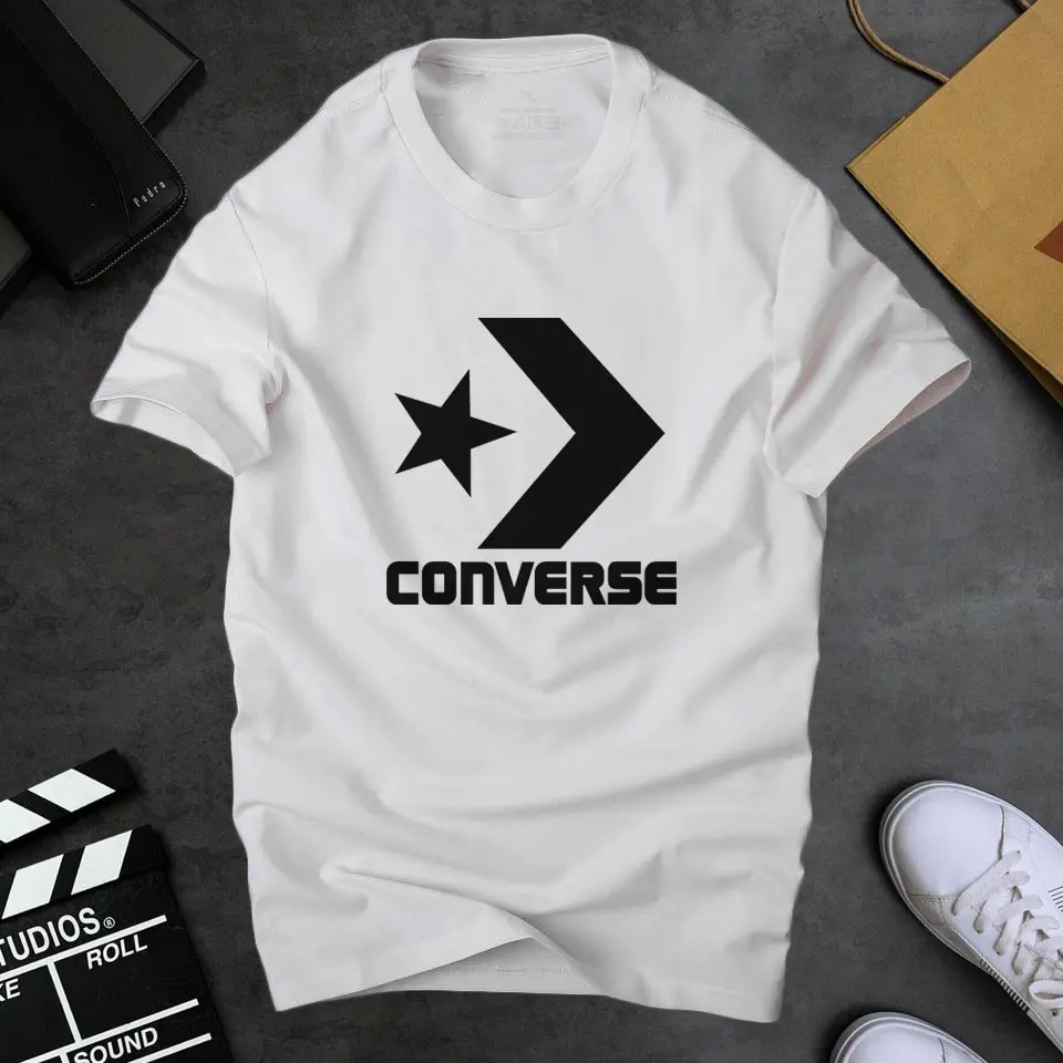 Áo phông nam Conver C5 thời trang cá tính màu trắng