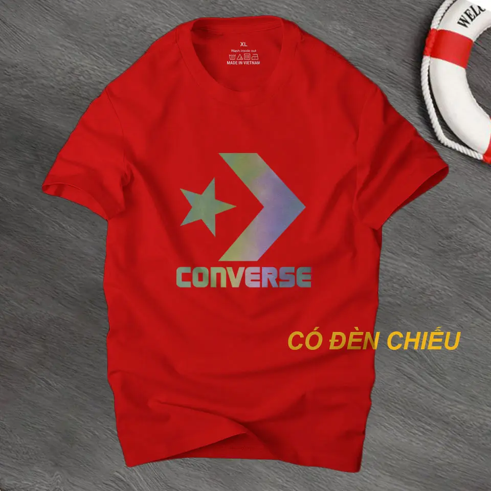 Áo phông nam Conver C5 phản quang 7 màu cá tính màu đỏ đô