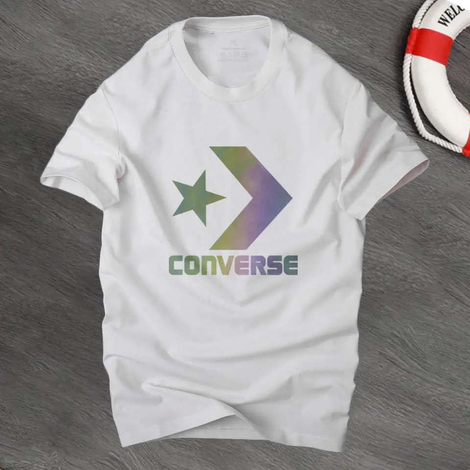 Áo phông nam Conver C5 phản quang 7 màu cá tính màu trắng