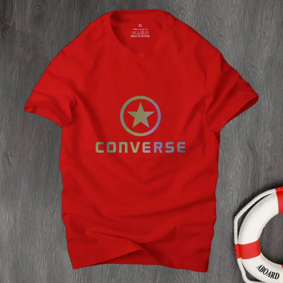 Áo thun nam Converse C6 phản quang 7 màu cá tính màu đỏ đô