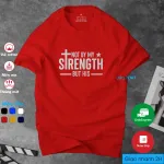Áo thun nam Not By My Strength But His màu đỏ đô tại UR Sport