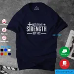 Áo thun nam Not By My Strength But His màu xanh đen tại UR Sport