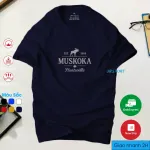Áo Thun Nam Muskoka Huntsville -màu  xanh đen