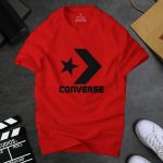 Áo phông nam Conver C5 thời trang cá tính màu đỏ đô
