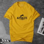 Áo thun nam cổ tròn Alphalete thời trang đẹp màu vàng nghệ