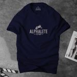 Áo thun nam cổ tròn Alphalete thời trang đẹp màu xanh đen