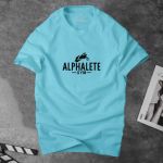 Áo thun nam cổ tròn Alphalete thời trang đẹp màu xanh thiên thanh