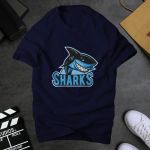 Áo phông Shark màu xanh đen - Áo phông in hình cá mập độc đáo