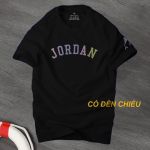 Áo thun nam cổ tròn Jordan phản quang 7 màu - đen